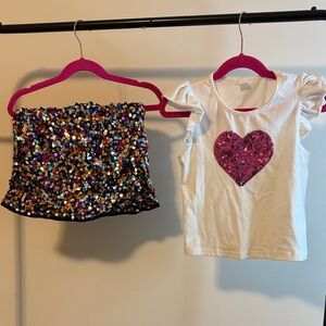 SHEIN White and Multicolor Kids Matching Set